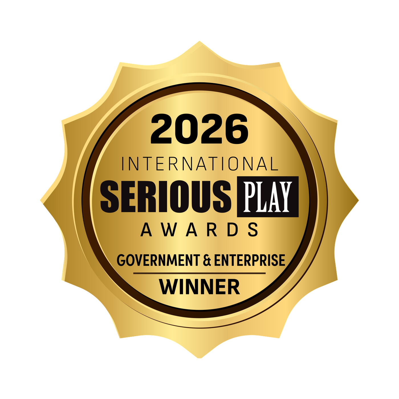 2026 International Serious Play Awards, Government & Enterprise winner badge